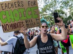 More Democrat Instability As New York City Teachers File Emergency Request With Supreme Court to Block COVID-19 Vaccine Mandate . (AP Photo/Mary Altaffer, file)