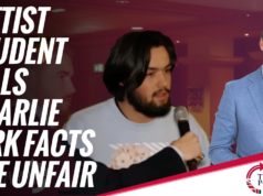 British leftist student tells Charlie Kirk facts are unfair
