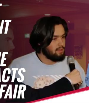 British leftist student tells Charlie Kirk facts are unfair