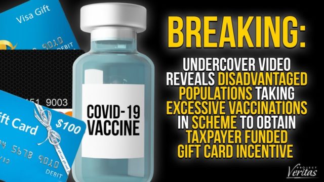 Disadvantaged Populations Taking Excessive Vaccines for Tax Funded Gift Card Incentive