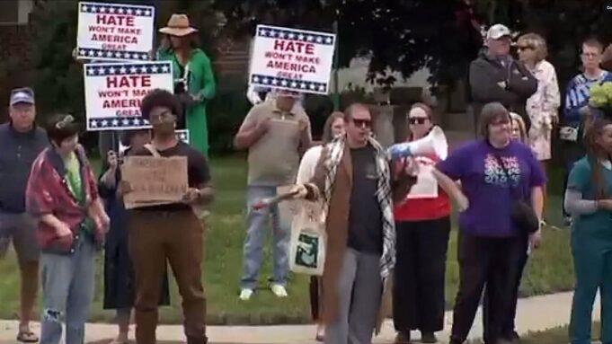 Sick Freaks Protest Outside Catholic School In Defense Of Trans Shooter