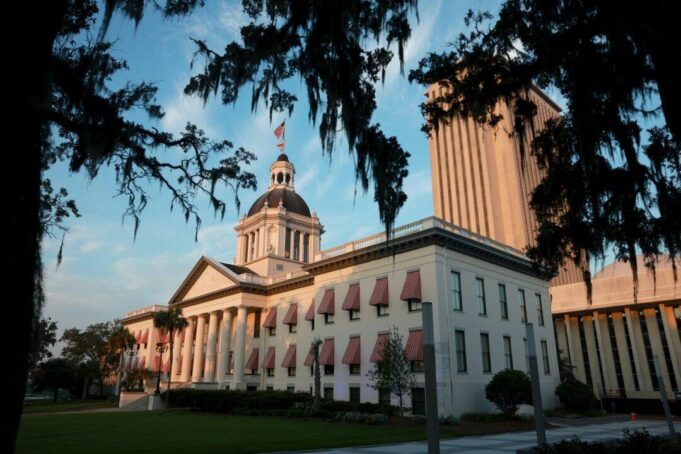 Florida To Investigate Teachers Found Celebrating Charlie Kirk Assassination The Florida Historic Capitol sits near the 22-story New Capitol building, which together are part of the Capitol Complex in Tallahassee, Fla., on July 26, 2023. Joe Raedle/Getty Images