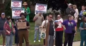 Sick Freaks Protest Outside Catholic School In Defense Of Trans Shooter